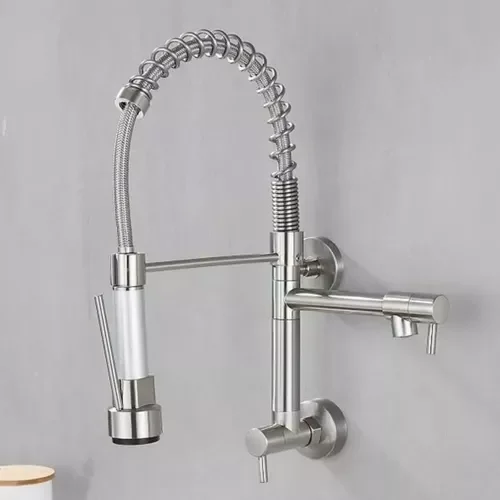 Torneira Cozinha Gourmet Monocomando de Parede Inox 50cm:inox Escovado - 1