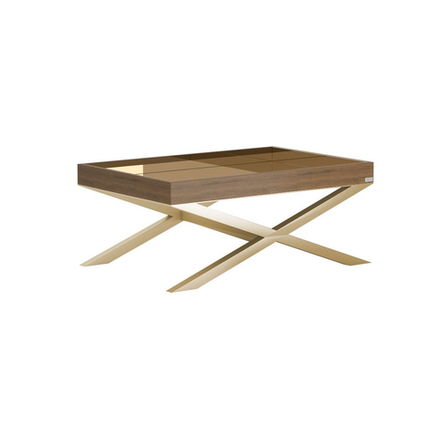 Mesa de Centro Charm Aço Dourado Várias Cores Tam g - Datelli Design
