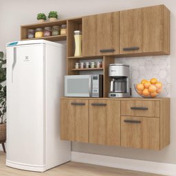 Cozinha Suspensa Lis 5 Portas Uma Gaveta - Mel Fellicci Móveis Compactas - 1