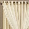 Cortina ômega Tecido Linho Fino E Voal Bege - 3