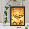 Quadro Arquétipo Da Prosperidade Ouro Diamante 24x18cm:Madeira preta - 1
