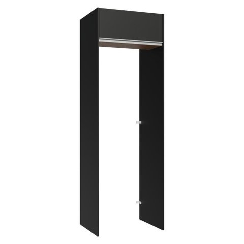 Porta-geladeira 73 Cm 1 Porta Basculante Preto/rustic/preto Glamy Madesa