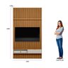 Conjunto Painel Ripado 1.4 c/ Nicho e Prateleira p/ TV até 60'' - Linea - 3
