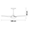 VENTILADOR DE TETO ALISEU SLIM BRANCO LED PLUS COM CONTROLE REMOTO E PAREDE SILENCIOSO 220V - 11