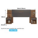 Ver imagem 4 de Guarda Roupa Casal 8 Portas 4 Gavetas Master New com Pés e Cabeceira Casal Loanda com Gavetas Jatob