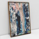 Ver imagem 1 de Quadro Decorativo em Canvas Abstrato Envelhecido TaColado Moldura Flutuante 4,5cm Freijó 90 x 60cm