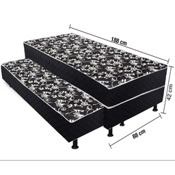 Cama Box Solteiro Conjugado com Auxiliar Bicama Espuma Ortopédica - 5