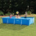 Ver imagem 2 de Piscina Retangular 7.127l Intex C/ Bomba Filtrante e Kit Limpeza Peneira Aspirador