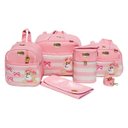 Ver imagem 1 de Kit Bolsa Maternidade Ursinho 5 peças - Rosa