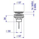 Ver imagem 2 de Válvula para Lavatório Cuba 1601 Gold Click - Deca 1601.GL.CLI
