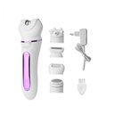 Ver imagem 1 de Depilador Elétrico Feminino 5EM1 Kit Limpeza da Pele Km-7936