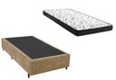 Ver imagem 1 de Cama Box Solteiro Colchão Mola Bonnel Belos Sonhos + Box Suede 60x88x188 Bege