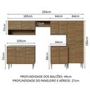 Ver imagem 4 de Armário de Cozinha Completa 293cm com Pia Rustic Emilly Madesa 09