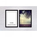 Ver imagem 2 de Conjunto Quadros 2pçs 40X60 Vibe Positiva Moldura Preta