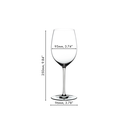 Ver imagem 3 de Kit 4 Taças Vinho Riedel Fatto a Mano Merlot Haste Colorida Cor:branco