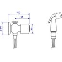 Ver imagem 3 de Ducha Higiênica Com Registro E Derivação Targa Branca E Cromada - Deca