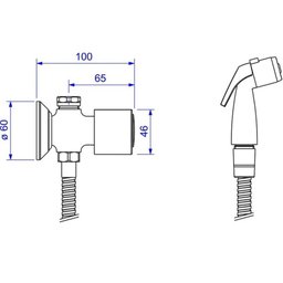 Ducha Higiênica Com Registro E Derivação Targa Branca E Cromada - Deca - 3 Ducha Higiênica Com Registro E Derivação Targa Branca E Cromada - Deca - 3