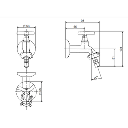 Torneira De Metal Para Jardim Ou Tanque Pertutti 00903706 - Docol - 3