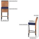 Ver imagem 2 de 3 Banqueta em Alumínio Roma Preta Corda Náutica Tecido 10