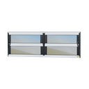 Ver imagem 1 de Basculante Alumínio 2 Seções 40 x 200 Elite V.Refl.Mix Preto Brimak