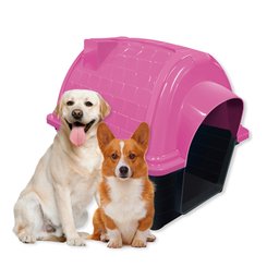 Casinha Pet Raças Médias e Grandes N5 Iglu para Cachorro Rosa - 1