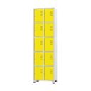 Ver imagem 1 de Armário Roupeiro de Aço 10 Portas para Vestiário Amarelo com Chave