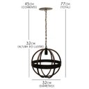 Ver imagem 2 de Luminária de Teto Pendente de Bola Artesanal para Varanda Moderna