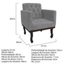 Ver imagem 6 de Kit Diva Recamier Diana 140cm Lado Direito e 01 Poltrona Classic Suede - Doce Sonho Móveis RECAMIER