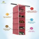 Ver imagem 3 de ORGANIZADOR DE GUARDA ROUPA SAPATEIRA MULTIUSO DOBRAVEL CASA CLOSETS GRANDE 100CM COM 5 PRATELEIRAS