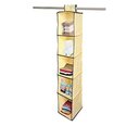 Ver imagem 1 de ORGANIZADOR DE GUARDA ROUPA SAPATEIRA MULTIUSO DOBRAVEL CASA CLOSETS GRANDE 100CM COM 5 PRATELEIRAS