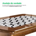 Ver imagem 7 de Mesa retangular de madeira para sala de jantar com azulejo - Luar