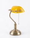 Ver mais imagens de Abajur Banker Amarelo Clássico Luminária de Mesa Retro Luxo