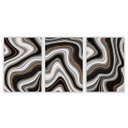 Ver imagem 1 de kit com 3 Quadros Decorativos Abstratos com Moldura e Vidro para Sala Quarto Escritório e Clínica 67