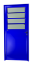 Ver imagem 1 de Porta Alumínio Lambril Basculante 86 Dir V.Boreal Azul Brimak