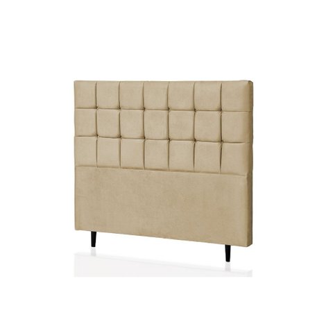 Cabeceira Casal Livia 140 CM Suede Cappucino - D A Decor