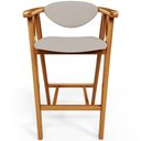 Ver imagem 3 de Banqueta Alta Para Cozinha Bancada Bar Sala de Jantar Fixa Cecília L02 Linho Bege - Lyam Decor