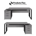 Ver mais imagens de Mesa Diretor Escritório 1,50m a 1,72m 3 Gavetas Pé Metal F5