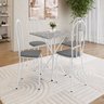 Conjunto sala de Jantar Mesa Quadrada 70cm Tampo Granito com 4 Cadeiras Leia - 1