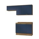 Ver imagem 2 de Armário de Cozinha Compacta 100% Mdf 200cm Nogueira/azul Profundo Celeste Kappesberg