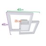Arandela Plafon Led 50w 41x41cm Luz Direta ou Indireta branco 3000k St1254 - 2