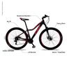 Bicicleta Feminina Sunny Aro 29 Quadro 17 Alumínio 21v Suspensão Freio a Disco - KSW - Preto/Rosa - 5