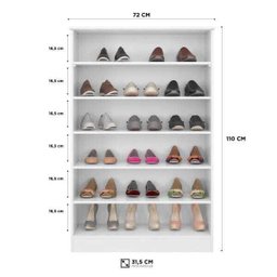 Kit 3 Armários Sapateira Multiuso Bella - Phoenix - Branco - 3