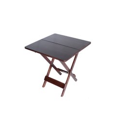 Conjunto 4 Cadeiras Madeira e 1 Mesa 70x70 Dobráveis com Pintura na Cor Imbuia - 3