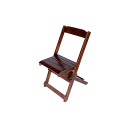 Conjunto 4 Cadeiras Madeira e 1 Mesa 70x70 Dobráveis com Pintura na Cor Imbuia - 2