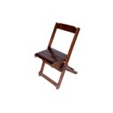 Ver imagem 2 de Conjunto 4 Cadeiras Madeira e 1 Mesa 70x70 Dobráveis com Pintura na Cor Imbuia