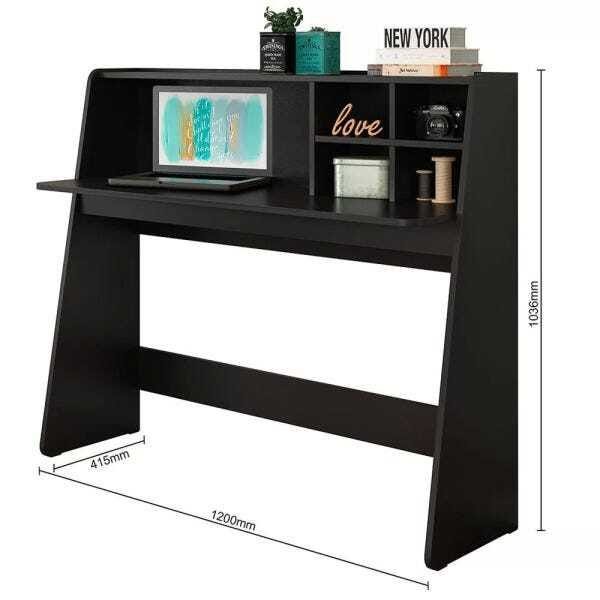 Mesa para Computador Notebook Escrivaninha Idéia - Colibri - Preto ...