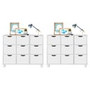 Ver imagem 1 de Kit 2 Nichos Organizadores 9 Gavetas com Rodízios - Qmovi - Branco