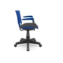 Ver imagem 2 de Cadeira Ergoplax Plaxmetal com Apoia Braços Azul Assento Estofado