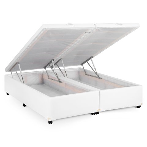 Box Baú Castor Queen Branco 158x198x35cm