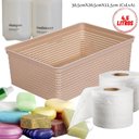 Ver imagem 2 de Cesta Organizadora Retangular Tear 4,5 Litros Plasutil Ref. 14920